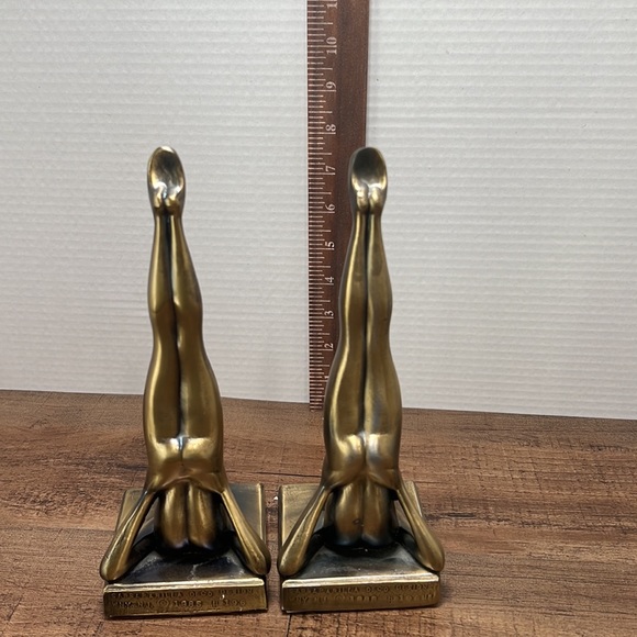 Frankart BOOKENDS 1985 Sarsaparilla NYC DESIGN DECO - Picture 3 of 5